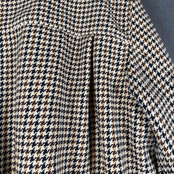 H&M Womens Large Beige Houndstooth Shirt Jacket Shacket Button Front Long Sleeve - Picture 11 of 12